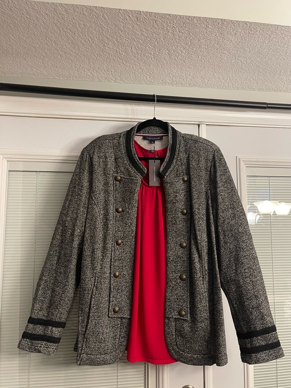 NWT Tommy Hilfiger Military Band Open Front Jacket / Blazer sz 2X